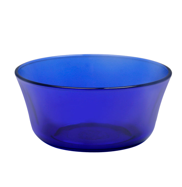 Duralex Lys. Sapphire Blue Glass Salad Bowl. Le saladier en verre bleu saphir.