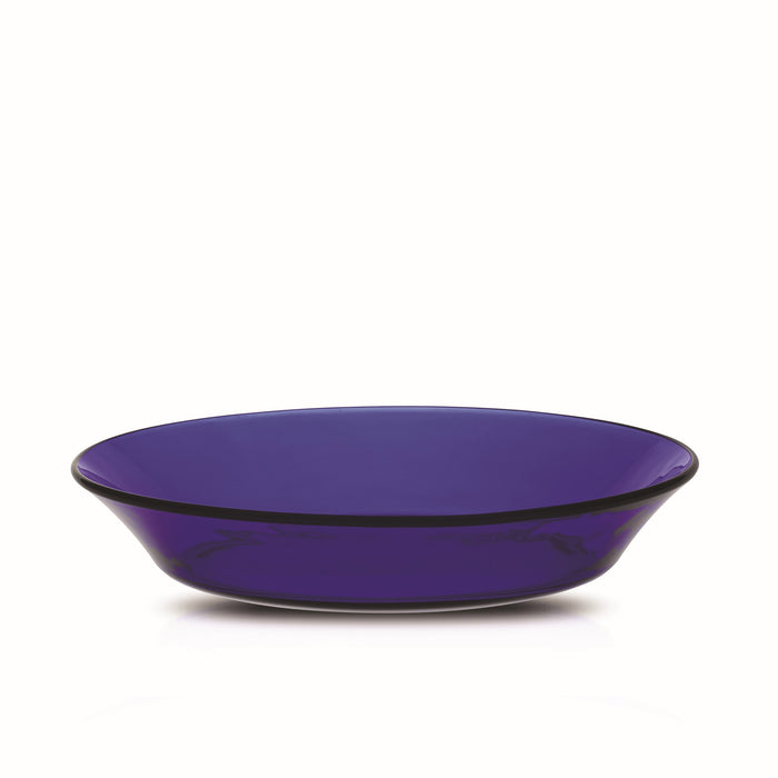 Duralex Lys. The sapphire blue glass soup bowl. Le bol à soupe en verre bleu saphir. 