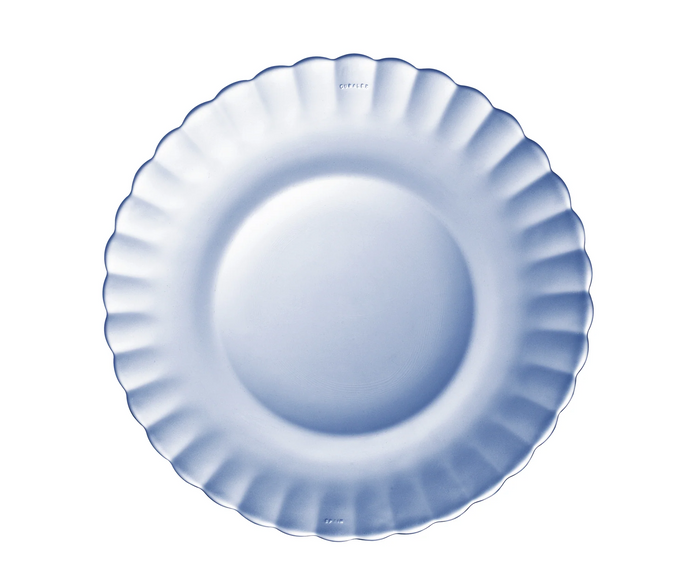 Duralex Le Picardie. Marine Blue Glass Plate. L'assiette en verre bleu marine. 