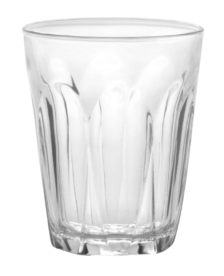 Duralex Provence. Clear Glass Tumbler. Le Verre transparent.