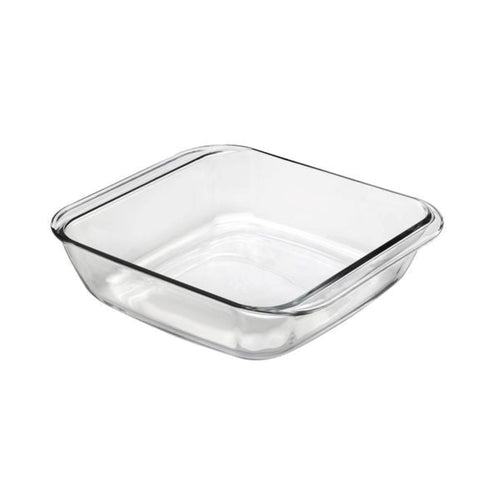 Duralex Ovenchef. Clear Glass Square Roaster. Plat à rôtir carré en verre transparent.