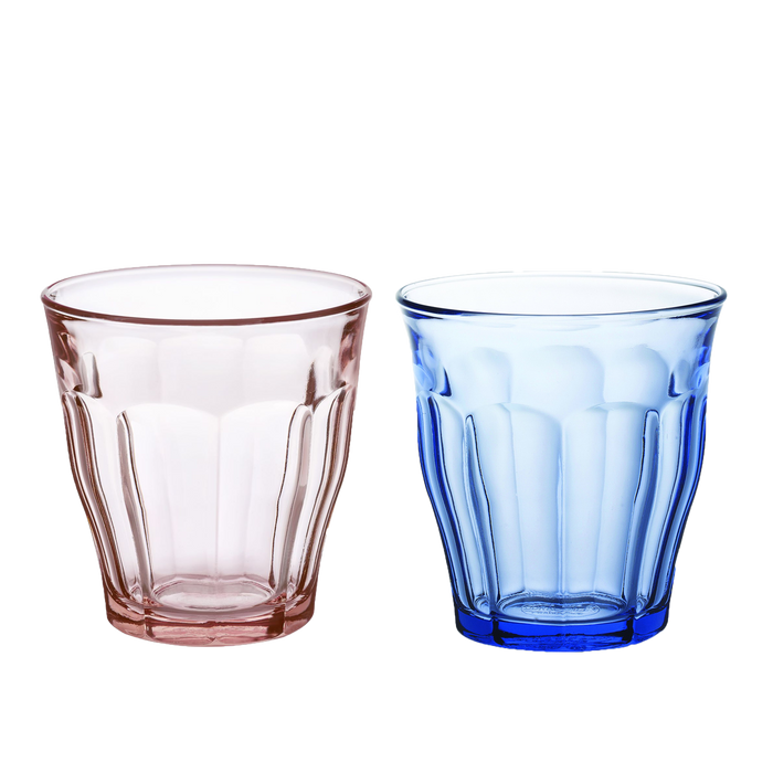 Le Picardie Pink and Marine Tumbler 250ml Set of 4 - Duralex Canada | Tough Tempered Glassware