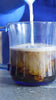 Duralex Lys. Blue Marine Glass Mug. La tasse en verre bleu marine